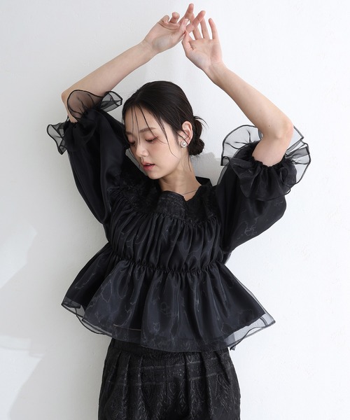 PourVous(プールヴー)の「ワイドパンツ パンツドレス 結婚式 二次会&ワイドギャザー2点セットシャーリングセレモニー フォーマル ロング丈 オケージョンドレス お呼ばれ 同窓会 成人式 (パンツドレス・レディース・シルバー/ブラック/ベージュ・S/M)」の6枚目の写真