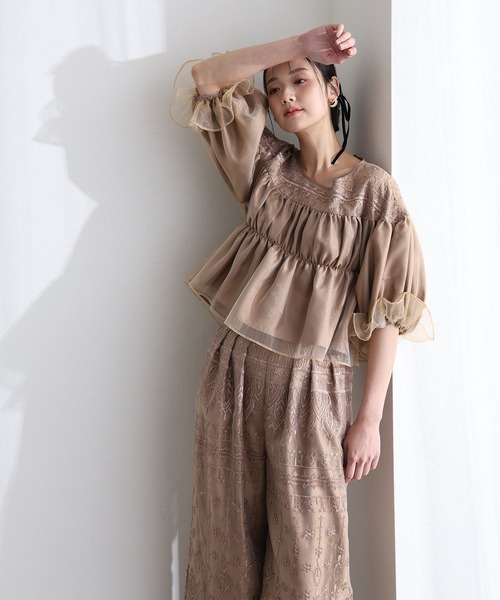 PourVous(プールヴー)の「ワイドパンツ パンツドレス 結婚式 二次会&ワイドギャザー2点セットシャーリングセレモニー フォーマル ロング丈 オケージョンドレス お呼ばれ 同窓会 成人式 (パンツドレス・レディース・シルバー/ブラック/ベージュ・S/M)」の15枚目の写真