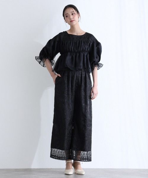 PourVous(プールヴー)の「ワイドパンツ パンツドレス 結婚式 二次会&ワイドギャザー2点セットシャーリングセレモニー フォーマル ロング丈 オケージョンドレス お呼ばれ 同窓会 成人式 (パンツドレス・レディース・シルバー/ブラック/ベージュ・S/M)」の22枚目の写真
