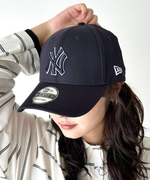 NEW ERA（ニューエラ）の「NEW ERA(ニューエラ)/MLB OUTLINE 9FORTY/ベースボール ロゴキャップ アウトライン ニューヨークヤンキース（キャップ・レディース・ネイビー/ベージュ/ホワイト/グレー/カーキ・FREE）」の5枚目の写真