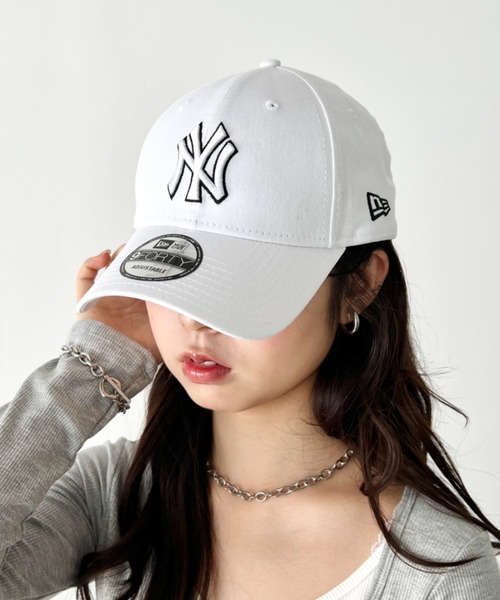 NEW ERA（ニューエラ）の「NEW ERA(ニューエラ)/MLB OUTLINE 9FORTY/ベースボール ロゴキャップ アウトライン ニューヨークヤンキース（キャップ・レディース・ネイビー/ベージュ/ホワイト/グレー/カーキ・FREE）」の6枚目の写真