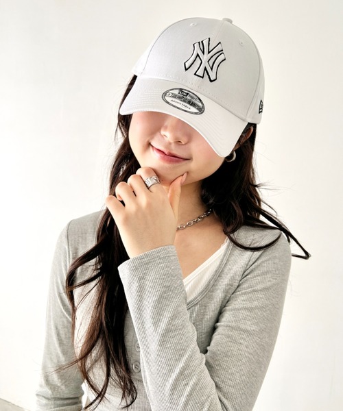 NEW ERA（ニューエラ）の「NEW ERA(ニューエラ)/MLB OUTLINE 9FORTY/ベースボール ロゴキャップ アウトライン ニューヨークヤンキース（キャップ・レディース・ネイビー/ベージュ/ホワイト/グレー/カーキ・FREE）」の13枚目の写真