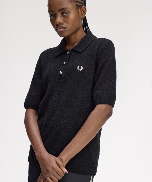 タ*ス様 FRED PERRY ニットポロシャツ m FRED PERRY フレッドペリー ニット ポロシャツ シャツ K9725