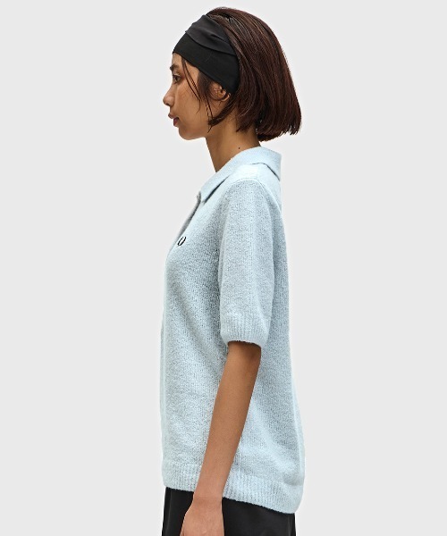Textured Knitted Polo Shirt／テクスチャーニットポロシャツ