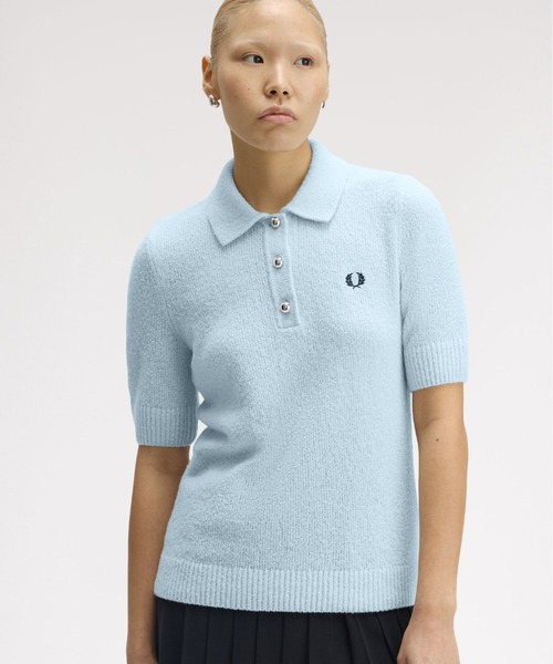 fredperry　ポロシャツ FRED PERRY】半袖ツインチップポロシャツ スライキーピーチR33