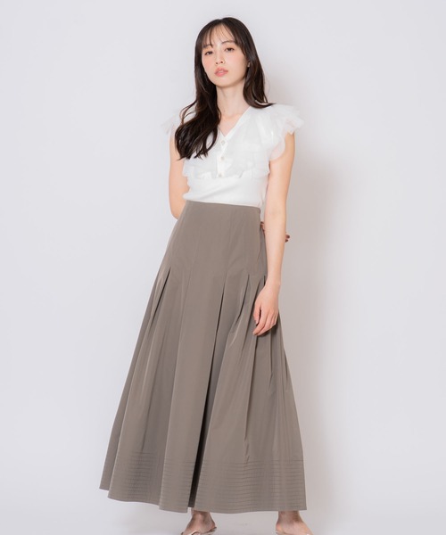 NOELA(ノエラ)の「ステッチタフタスカート(スカート・レディース・ブラック/ベージュ/カーキ・M/S)」の3枚目の写真