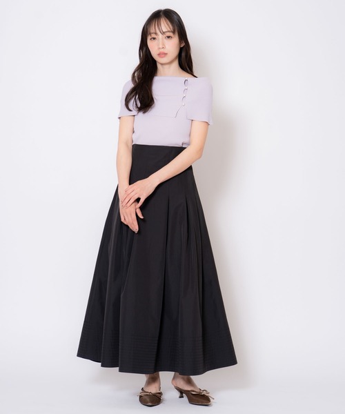 NOELA(ノエラ)の「ステッチタフタスカート(スカート・レディース・ブラック/ベージュ/カーキ・M/S)」の17枚目の写真