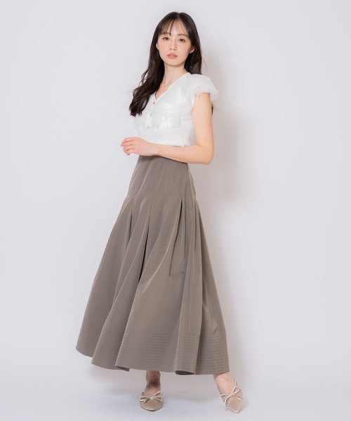 NOELA(ノエラ)の「ステッチタフタスカート(スカート・レディース・ブラック/ベージュ/カーキ・M/S)」の19枚目の写真