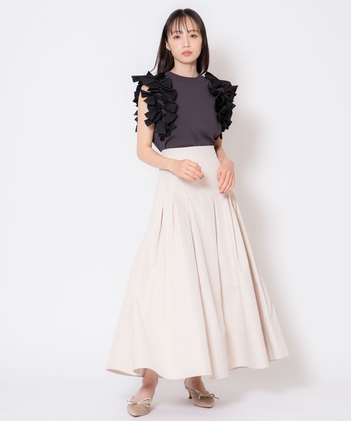 NOELA(ノエラ)の「ステッチタフタスカート(スカート・レディース・ブラック/ベージュ/カーキ・M/S)」の12枚目の写真