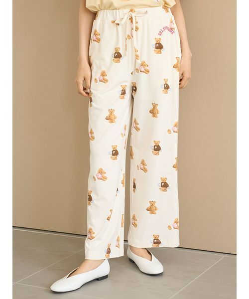 セール】スポーティーベア総柄ロングパンツ（ルームウェア/パジャマ