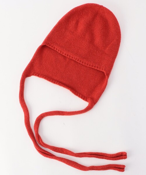 BASERANGE（ベースレンジ）の「Baserange/ベースレンジ TIER HOOD / ACTH-RC-AU25（ニットキャップ/ビーニー・レディース・レッド・ﾌﾘ-）」の2枚目の写真