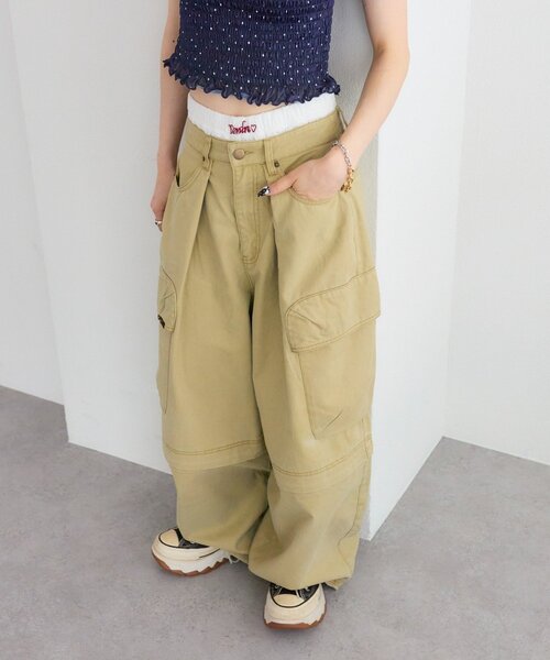 w closet(ダブルクローゼット)の「【25AW】ロゴレースハーフパンツ(その他パンツ・レディース・ブラック/オフホワイト・FREE)」の4枚目の写真