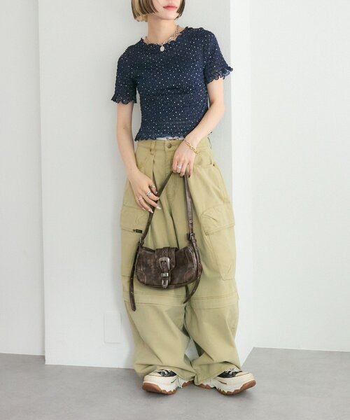 w closet(ダブルクローゼット)の「【25AW】ロゴレースハーフパンツ(その他パンツ・レディース・ブラック/オフホワイト・FREE)」の10枚目の写真