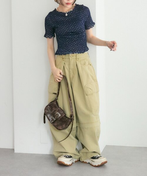 w closet(ダブルクローゼット)の「【25AW】ロゴレースハーフパンツ(その他パンツ・レディース・ブラック/オフホワイト・FREE)」の11枚目の写真