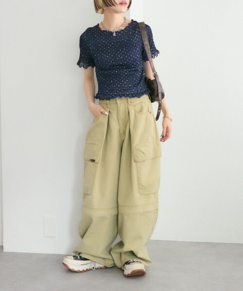 w closet(ダブルクローゼット)の「【25AW】ロゴレースハーフパンツ(その他パンツ・レディース・ブラック/オフホワイト・FREE)」の13枚目の写真