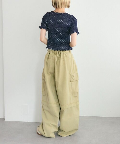 w closet(ダブルクローゼット)の「【25AW】ロゴレースハーフパンツ(その他パンツ・レディース・ブラック/オフホワイト・FREE)」の16枚目の写真