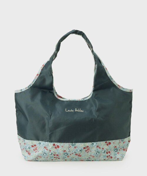 LAURA ASHLEY(ローラアシュレイ)の「【撥水加工】ロサ サンクタ柄 マーケット トートM&ポーチ(エコバッグ/サブバッグ・レディース・アイボリー系/ピンク系その他/ブルー系5・00)」の2枚目の写真