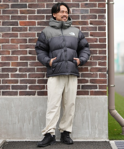リアイ様ヌプシTHENORTHFACEグレー ダウンジャケット THE NORTH FACE/ザ・ノース・フェイス NUPTSE HOODIE ヌプシジャケット