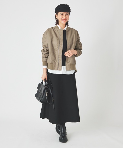 ever closet(エバークローゼット)の「撥水 MA-1 ブルゾン(ブルゾン・レディース・ブラック/カーキ・F)」の10枚目の写真