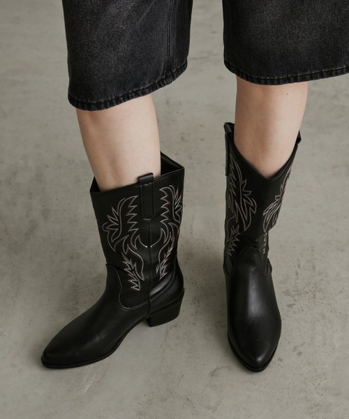 ミドルウエスタンブーツ（ブーツ）｜Auntie Rosa Holiday（アンティ