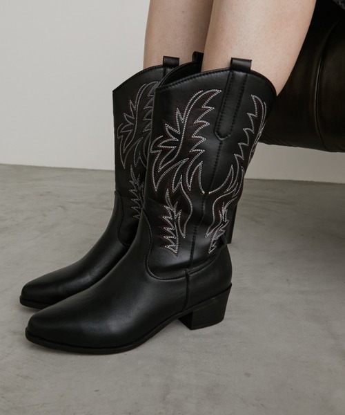 ミドルウエスタンブーツ（ブーツ）｜Auntie Rosa Holiday（アンティ