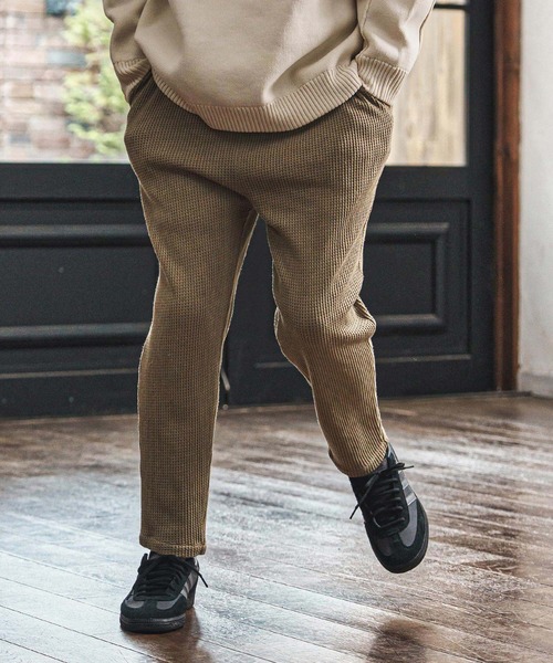 CAMBIO(カンビオ)の「mp14015- Waffle Jogger Pants ジョガーパンツ(CAM25AW-024)(その他パンツ・メンズ・カーキ/ブラック/ミックスグレー・S/M/L)」の4枚目の写真