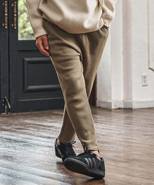 CAMBIO(カンビオ)の「mp14015- Waffle Jogger Pants ジョガーパンツ(CAM25AW-024)(その他パンツ・メンズ・カーキ/ブラック/ミックスグレー・S/M/L)」の5枚目の写真