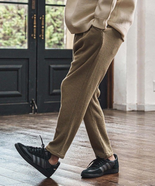 CAMBIO(カンビオ)の「mp14015- Waffle Jogger Pants ジョガーパンツ(CAM25AW-024)(その他パンツ・メンズ・カーキ/ブラック/ミックスグレー・S/M/L)」の6枚目の写真