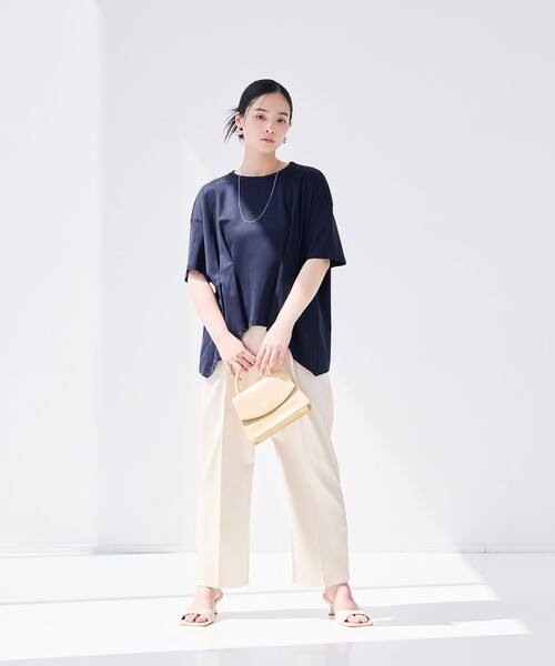 BIANCA(ビアンカ)の「【シーンレス】ふんわりタックパンツ(その他パンツ・レディース・オフホワイト/ネイビー・40/38)」の18枚目の写真