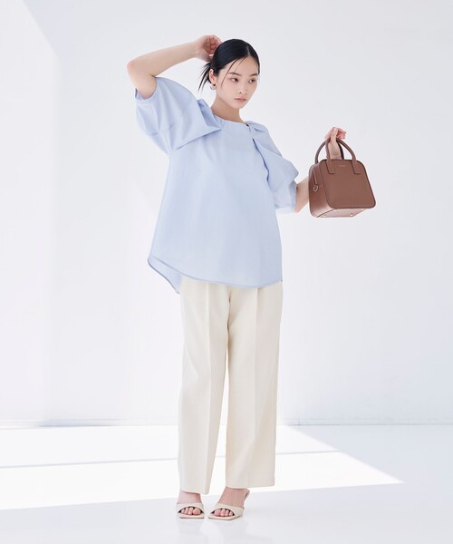 BIANCA(ビアンカ)の「【シーンレス】ふんわりタックパンツ(その他パンツ・レディース・オフホワイト/ネイビー・40/38)」の19枚目の写真