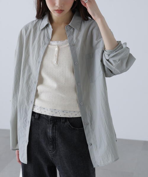 FREE'S MART(フリーズマート)の「◆ナイロンベーシックシャツ(シャツ/ブラウス・レディース・ホワイト/ピンク/グレー・FREE)」の11枚目の写真