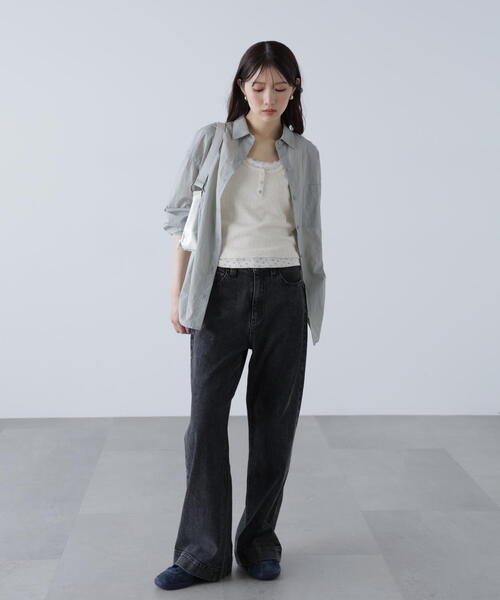 FREE'S MART(フリーズマート)の「◆ナイロンベーシックシャツ(シャツ/ブラウス・レディース・ホワイト/ピンク/グレー・FREE)」の15枚目の写真