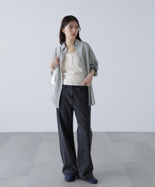 FREE'S MART(フリーズマート)の「◆ナイロンベーシックシャツ(シャツ/ブラウス・レディース・ホワイト/ピンク/グレー・FREE)」の16枚目の写真