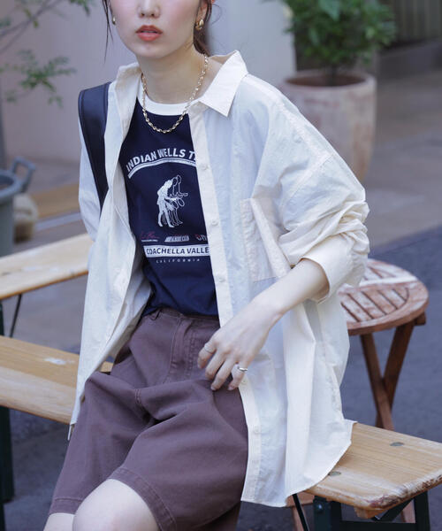 FREE'S MART(フリーズマート)の「◆ナイロンベーシックシャツ(シャツ/ブラウス・レディース・ホワイト/ピンク/グレー・FREE)」の20枚目の写真