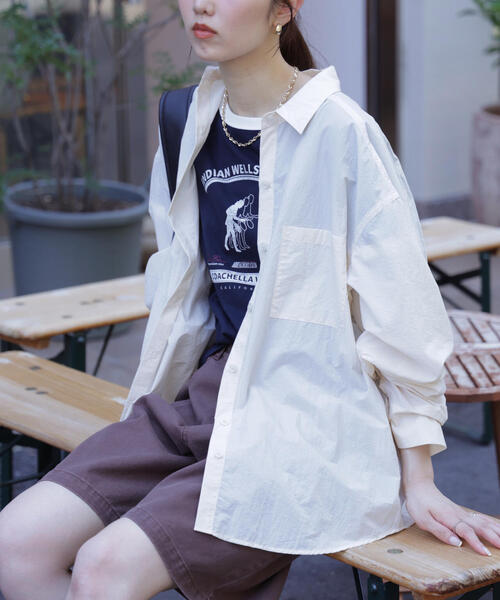 FREE'S MART(フリーズマート)の「◆ナイロンベーシックシャツ(シャツ/ブラウス・レディース・ホワイト/ピンク/グレー・FREE)」の22枚目の写真