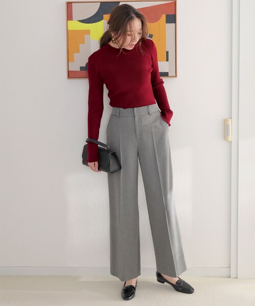 ANY SIS(エニィスィス)の「ビューティサーモ2WAYストレッチ ワイドパンツ(その他パンツ・レディース・ライトグレー系3/ネイビー系/ベージュ系/ブラック系/アイボリー系/ライトグレー系6・MEDIUM/LARGE/MS/SMALL/SS/LS/L)」の13枚目の写真