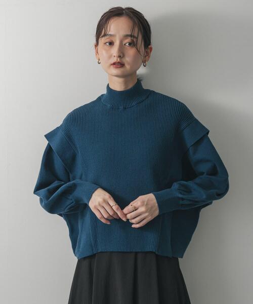 SENSE OF PLACE by URBAN RESEARCH(センスオブプレイスバイアーバンリサーチ)の「『一部WEB限定カラー』ストレッチショルダータックセーター(ニット/セーター・レディース・ブラック/オフホワイト/グレー/モカ/イエロー/レッド/ブルー・ONE)」の5枚目の写真