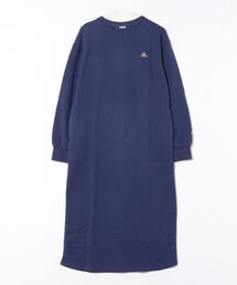 Mac-House（マックハウス）の「Champion／チャンピオン スウェットワンピース ワンポイントロゴ 裏毛 リラックスフィット 8分丈 ワンピース（ワンピース）」