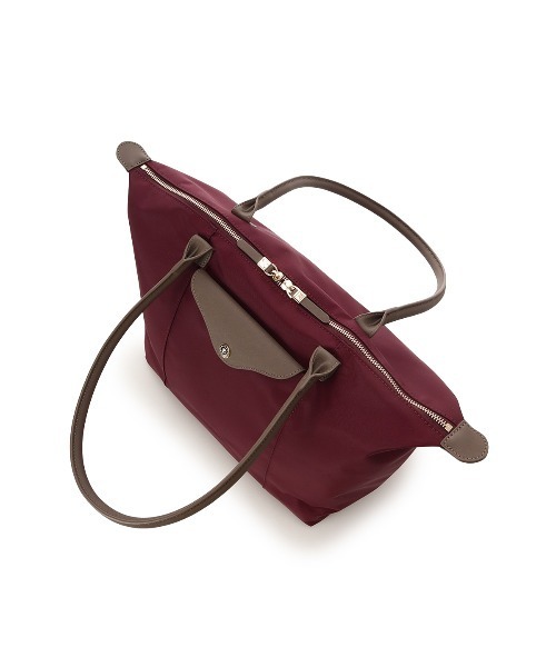 Samantha Thavasa（サマンサタバサ）の「ナイロン×スプリットレザー カジュアルトートバッグ（トートバッグ・レディース・ブラック/ベージュ/ネイビー/ワインレッド・FREE）」の14枚目の写真