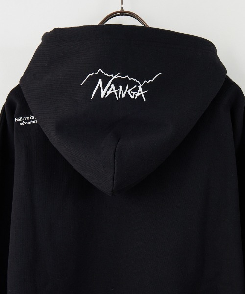 NANGAスウェットパーカー　黒 NANGA パーカー 「WEB先行予約」「NANGA/ナンガ」 別注 フード