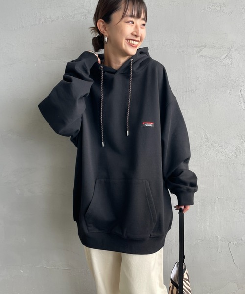 NANGA（ナンガ）の「[NANGA/ナンガ] 別注 フードロゴ刺繍 スウェットパーカー（パーカー・レディース・グレー/ブラック・S/M/L）」の12枚目の写真