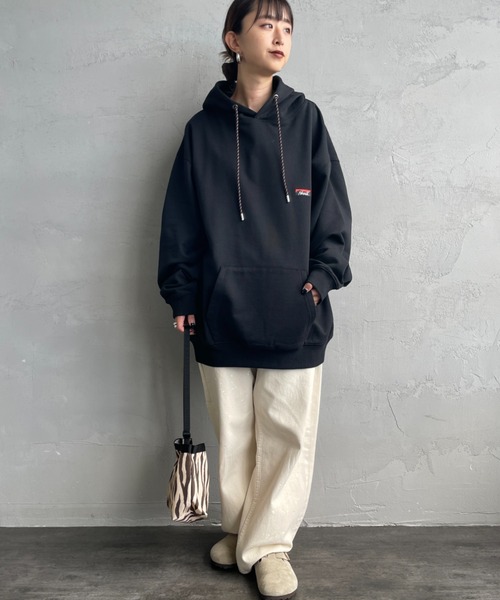 NANGA（ナンガ）の「[NANGA/ナンガ] 別注 フードロゴ刺繍 スウェットパーカー（パーカー・レディース・グレー/ブラック・S/M/L）」の15枚目の写真