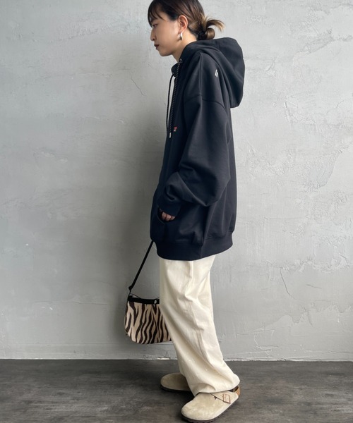 NANGA（ナンガ）の「[NANGA/ナンガ] 別注 フードロゴ刺繍 スウェットパーカー（パーカー・レディース・グレー/ブラック・S/M/L）」の16枚目の写真