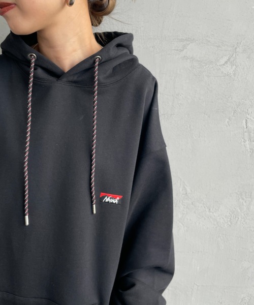 NANGA（ナンガ）の「[NANGA/ナンガ] 別注 フードロゴ刺繍 スウェットパーカー（パーカー・レディース・グレー/ブラック・S/M/L）」の18枚目の写真