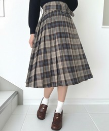 F i.n.t | 太ベルト付きプリーツスカート(スカート)