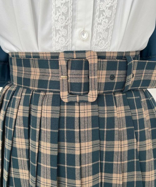 F i.n.t（フィント）の「太ベルト付きプリーツスカート/fint フィント（スカート・レディース・グリーン/ブラウン/グレー・FREE）」の11枚目の写真