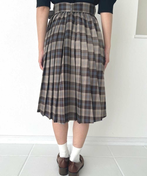 F i.n.t（フィント）の「太ベルト付きプリーツスカート/fint フィント（スカート・レディース・グリーン/ブラウン/グレー・FREE）」の20枚目の写真