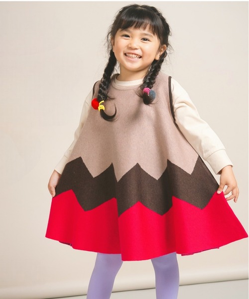 セール】ノースリーブギザギザAラインワンピース（ワンピース）｜ami