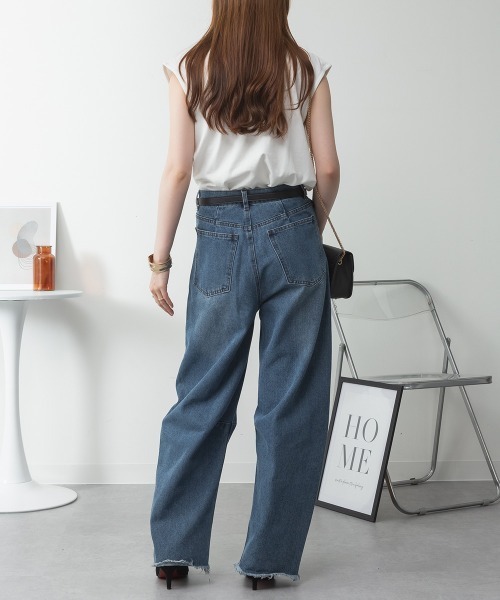 RCD(アールシーディー)の「ブラウス風タックスキッパー フレンチ袖Tシャツ(Tシャツ/カットソー・レディース・ブラック/グレイッシュベージュ/チャコールグレー/ホワイト・LL~3L/4L~5L/M-L)」の21枚目の写真