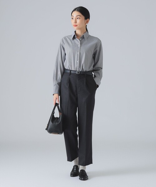 EFFE BEAMS(エッフェビームス)の「1タック パンツ(スラックス・レディース・チャコールグレー/ブラウン・36/38/40)」の3枚目の写真